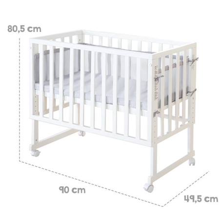 Berceau Cododo ROBA Style 3 en 1 avec barrière + matelas et tour de lit - Blanc BLANC 5 - vertbaudet enfant 