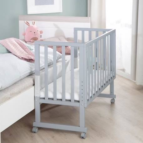 Berceau Cododo ROBA Style 3 en 1 avec Barrière + Matelas et Tour de lit - Gris GRIS 3 - vertbaudet enfant 