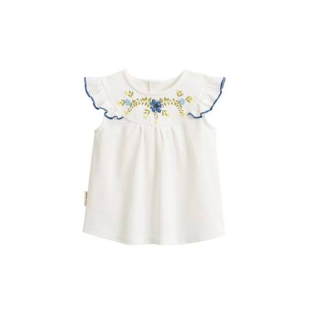 T-shirt bébé Flora BLANC 1 - vertbaudet enfant 