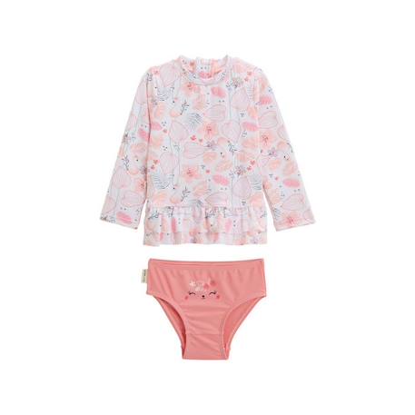 Bébé-Maillot de bain, accessoires de plage-Maillot de bain bébé 2 pièces t-shirt de protection UV & culotte Caraibes