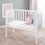 ROBA Berceau Cododo 2en1 Réglable 'safe asleep®' 90 x 45 cm + Matelas + Barrière en Maille - Bois Laqué Blanc BLANC 2 - vertbaudet enfant 