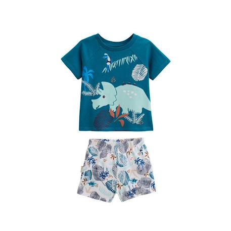 Pyjama enfant manches courtes Santorini BLEU 1 - vertbaudet enfant 