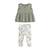 Ensemble blouse en gaze de coton et legging bébé fille Crazy Colibri VERT 1 - vertbaudet enfant 