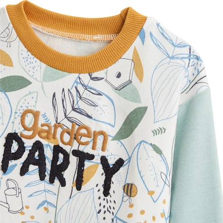 Sweat-shirt bébé Garden Party VERT 3 - vertbaudet enfant 