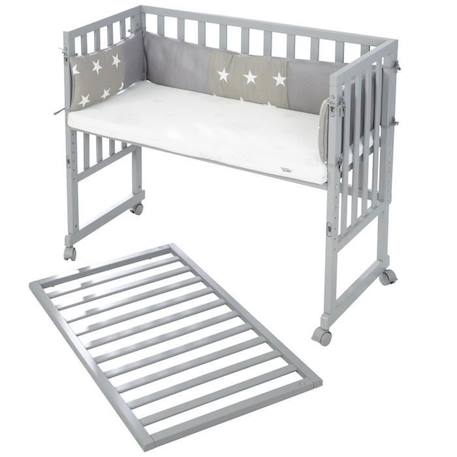 Berceau Cododo ROBA 'safe asleep®' 2 en 1 + Matelas + Barrière et Tour de lit 'Little Stars' - Gris GRIS 2 - vertbaudet enfant 