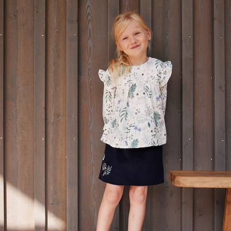 Blouse fille en gaze de coton Belle de Nuit BLANC 4 - vertbaudet enfant 