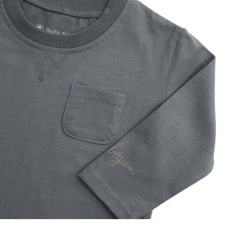 T-shirt garçon manches longues basique GRIS 3 - vertbaudet enfant 