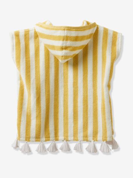 Poncho de bain bébé à rayures personnalisable rayé jaune+rose+vert 4 - vertbaudet enfant 