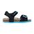 Sandale Cuir Geox Ghita - Noir-Royal - Enfant - Scratch - Plat NOIR 2 - vertbaudet enfant 