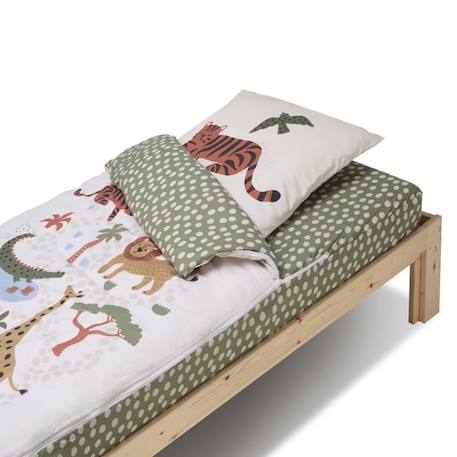 Parure de Lit Enfant Caradou® Jungle - BLEU CALIN - 90x190cm - Vert clair - Synthétique - Chambre VERT 2 - vertbaudet enfant 