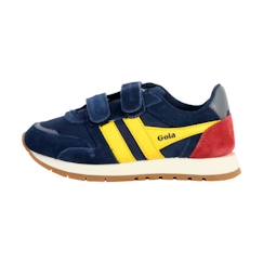 Chaussures-Chaussures fille 23-38-Baskets, tennis-Basket Cuir Gola Austin Strap - Enfant - Navy-Soleil-Rouge - Scratch