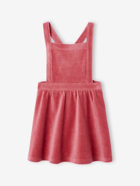 Ensemble robe tablier en velours et t-shirt fille rose+vert 2 - vertbaudet enfant 