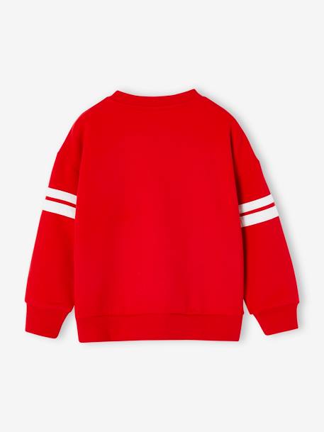 Sweat col rond collège garçon rouge 3 - vertbaudet enfant 