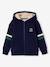 Sweat à capuche zippé garçon doublé sherpa anthracite+marine+vert 4 - vertbaudet enfant 