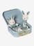 Doudou plat lapin personnalisable + hochet en mallette Dans les bois+Retro flower 2 - vertbaudet enfant 