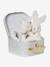 Doudou lapin et hochet en sherpa personnalisable avec mallette blanc 2 - vertbaudet enfant 