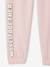 Pantalon jogging détails fanatisie fille en molleton rose poudré 4 - vertbaudet enfant 