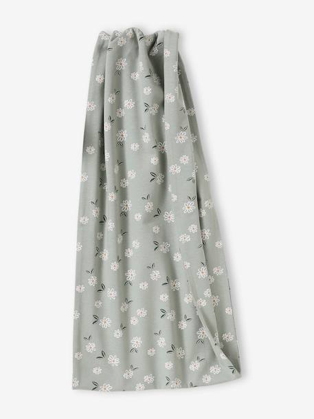 Ensemble fleuri fille bonnet + snood rose poudré+vert de gris 6 - vertbaudet enfant 