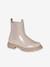 Boots vernies zippées et élastiquées fille écru+marine 3 - vertbaudet enfant 