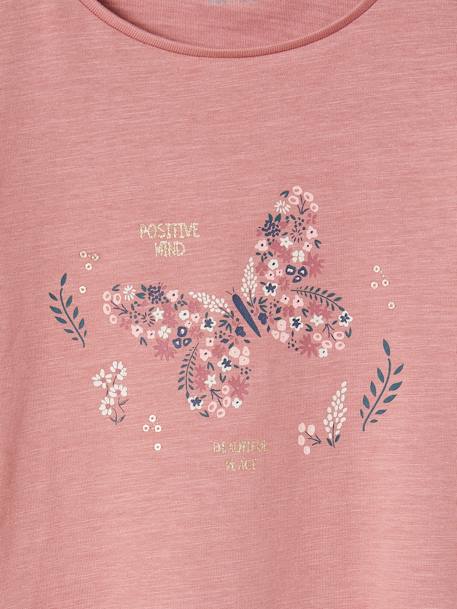 T-shirt romantique motifs brillants fille bleu pétrole+blush 7 - vertbaudet enfant 