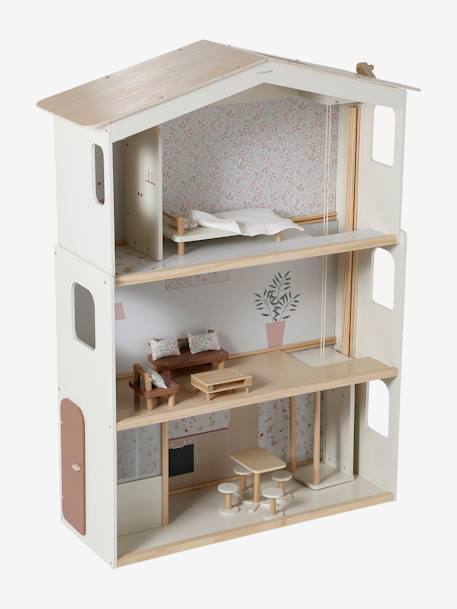 Maison de poupée en bois FSC® blanc 5 - vertbaudet enfant 