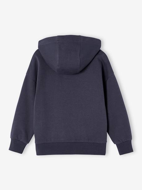 Sweat à capuche motif poitrine Basics garçon anthracite+noisette 2 - vertbaudet enfant 