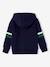 Sweat à capuche zippé garçon doublé sherpa anthracite+marine+vert 5 - vertbaudet enfant 