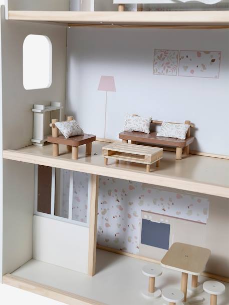 Maison de poupée en bois FSC® blanc 9 - vertbaudet enfant 