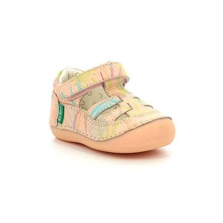 KICKERS Salomés Sushy BLANC+BLEU+ROSE 10 - vertbaudet enfant 