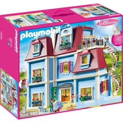 Jouet-Jeux d'imagination-Figurines, mini mondes, héros et animaux-PLAYMOBIL - 70205 - Dollhouse La Maison Traditionnelle - Grande Maison Traditionnelle