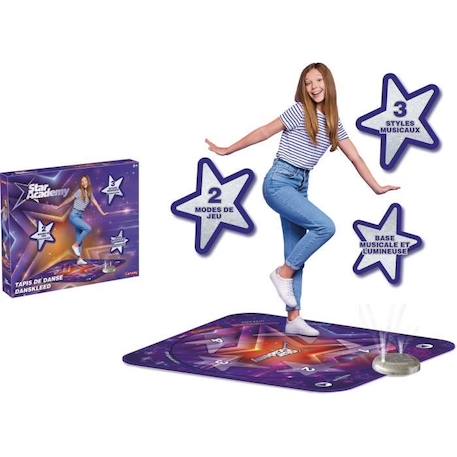 Tapis de danse - Star Academy - 3 styles musicaux - 3 niveaux de danse - Mixte - A partir de 6 ans VIOLET 3 - vertbaudet enfant 