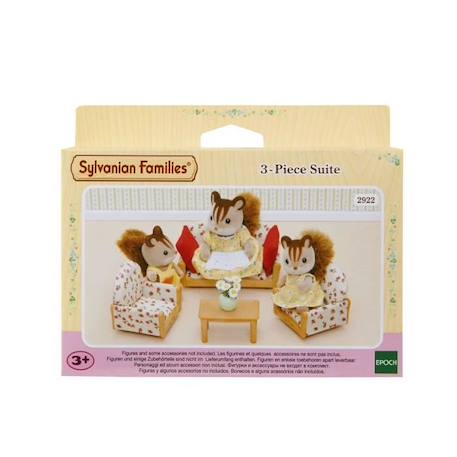 Ensemble Canapé, 2 Fauteuils et Table Basse Sylvanian Families - Le Village MARRON 3 - vertbaudet enfant 