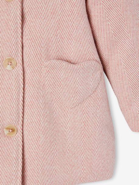 Manteau à capuche fille rose poudré+vert émeraude 4 - vertbaudet enfant 