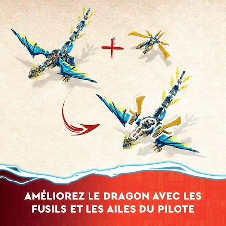 LEGO® NINJAGO 71796 Le Dragon Élémentaire contre le Robot de l’Impératrice, Grand Jouet BLEU 6 - vertbaudet enfant 