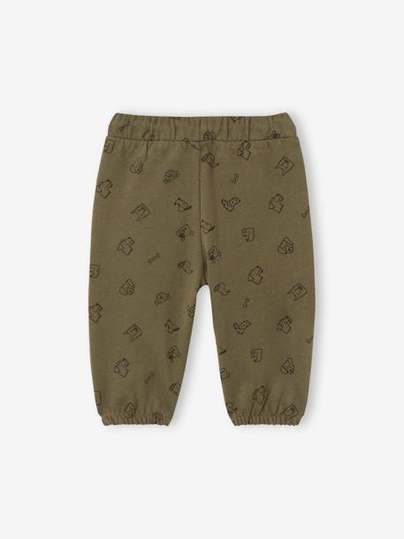 Pantalon imprimé en molleton bébé bleu océan+olive 5 - vertbaudet enfant 