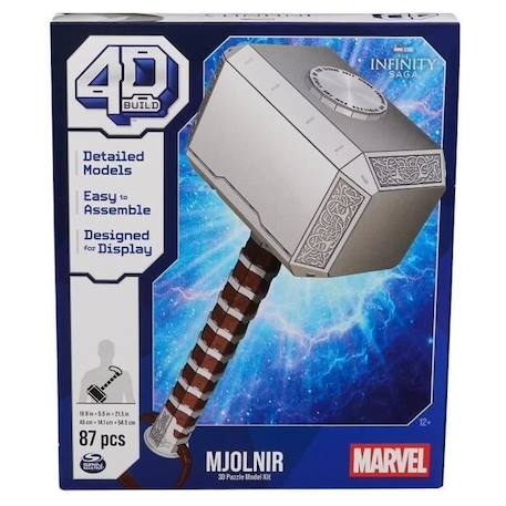 Marvel - MARTEAU DE THOR - Maquette 4D à construire BLANC 4 - vertbaudet enfant 