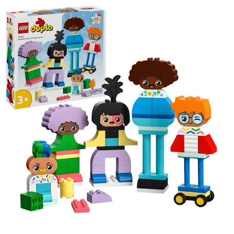 LEGO® 10423 DUPLO Ma Ville Personnages à Construire aux Différentes Émotions, Jouet avec 71 Briques avec 5 Personnages BLEU 1 - vertbaudet enfant 