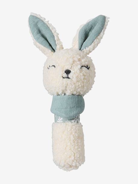 Doudou plat lapin personnalisable + hochet en mallette Dans les bois+Retro flower 5 - vertbaudet enfant 