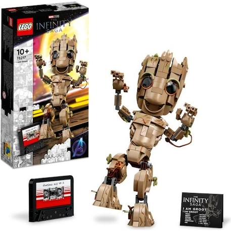 LEGO 76217 Marvel Je s'Appelle Groot, Jouet Marvel et Figurine Bébé Groot, Film Les Gardiens de la Galaxie 2, Enfants Dès 10 Ans MARRON 1 - vertbaudet enfant 