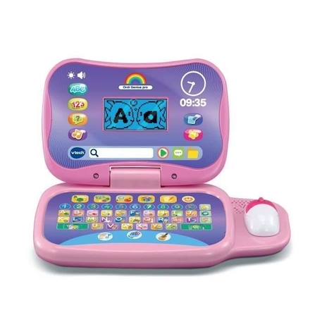 Ordinateur éducatif VTECH ORDI GENIUS PRO ROSE pour enfants de 3 à 7 ans avec souris et 20 activités incluses BLANC 1 - vertbaudet enfant 