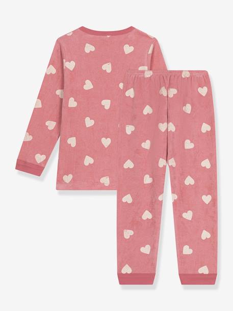 Pyjama coeur fille manches longues PETIT BATEAU bois de rose 3 - vertbaudet enfant 