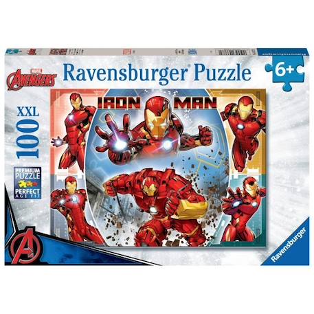 Ravensburger-MARVEL HEROS-Puzzle 100 pièces XXL - Le puissant Iron Man / Marvel Avengers-4005556133772-A partir de 6 ans BLEU 1 - vertbaudet enfant 