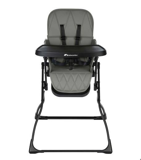 BEBECONFORT LILY Chaise haute bébé, ultra compacte et légère, confort optimal, de 6 mois à 3 ans, jusqu'à 15 kg, Mineral Gray GRIS 2 - vertbaudet enfant 