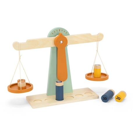 Balance éducative en bois - TRIXIE - avec 6 poids - Jeu imitation - Marchand BEIGE 2 - vertbaudet enfant 