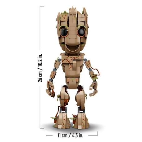 LEGO 76217 Marvel Je s'Appelle Groot, Jouet Marvel et Figurine Bébé Groot, Film Les Gardiens de la Galaxie 2, Enfants Dès 10 Ans MARRON 3 - vertbaudet enfant 