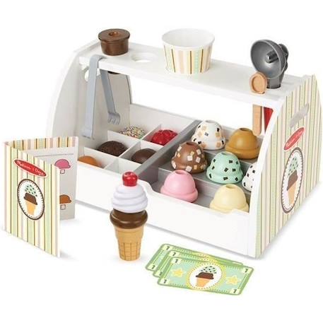 MELISSA & DOUG Comptoir À Crème Glacée En Bois BLANC 1 - vertbaudet enfant 