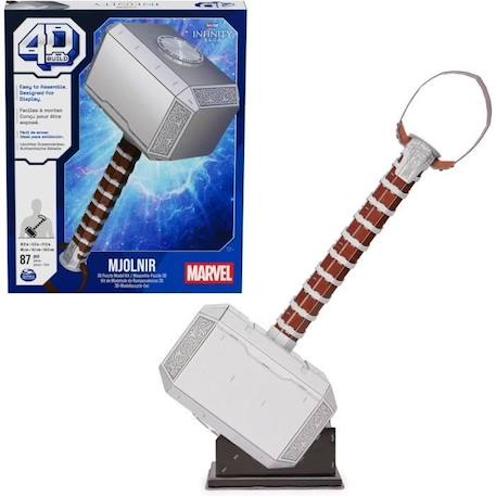 Marvel - MARTEAU DE THOR - Maquette 4D à construire BLANC 1 - vertbaudet enfant 