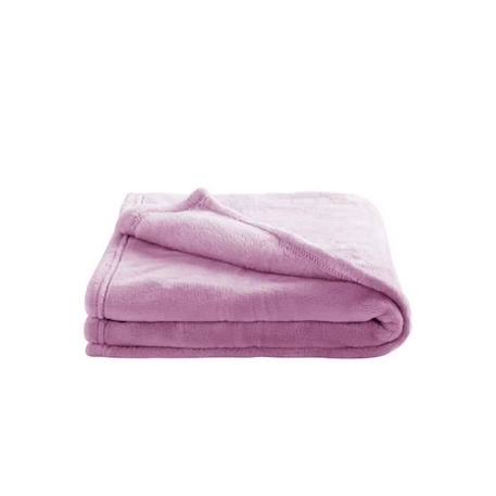 DOMIVA Couverture MICRODOUX 75x100 cm Lilas VIOLET 1 - vertbaudet enfant 