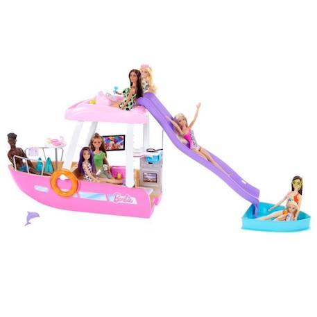 Barbie®-Bateau de Rêve-Coffret bateau, piscine, toboggan, accessoires HJV37 ROSE 6 - vertbaudet enfant 