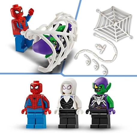 LEGO® 76279 Marvel La Voiture de Course de Spider-Man contre le Bouffon Vert Venomisé, Jouet avec Minifigurines de Super-héros BLEU 4 - vertbaudet enfant 